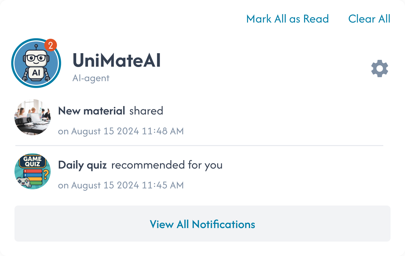 AI agent for student interaction