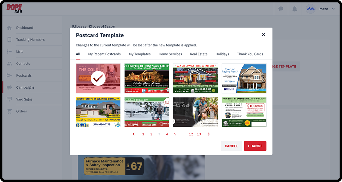 Dope360 Postcard Template