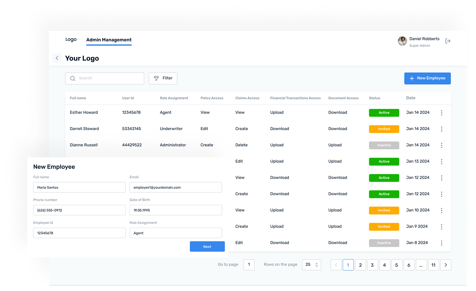 Admin access management