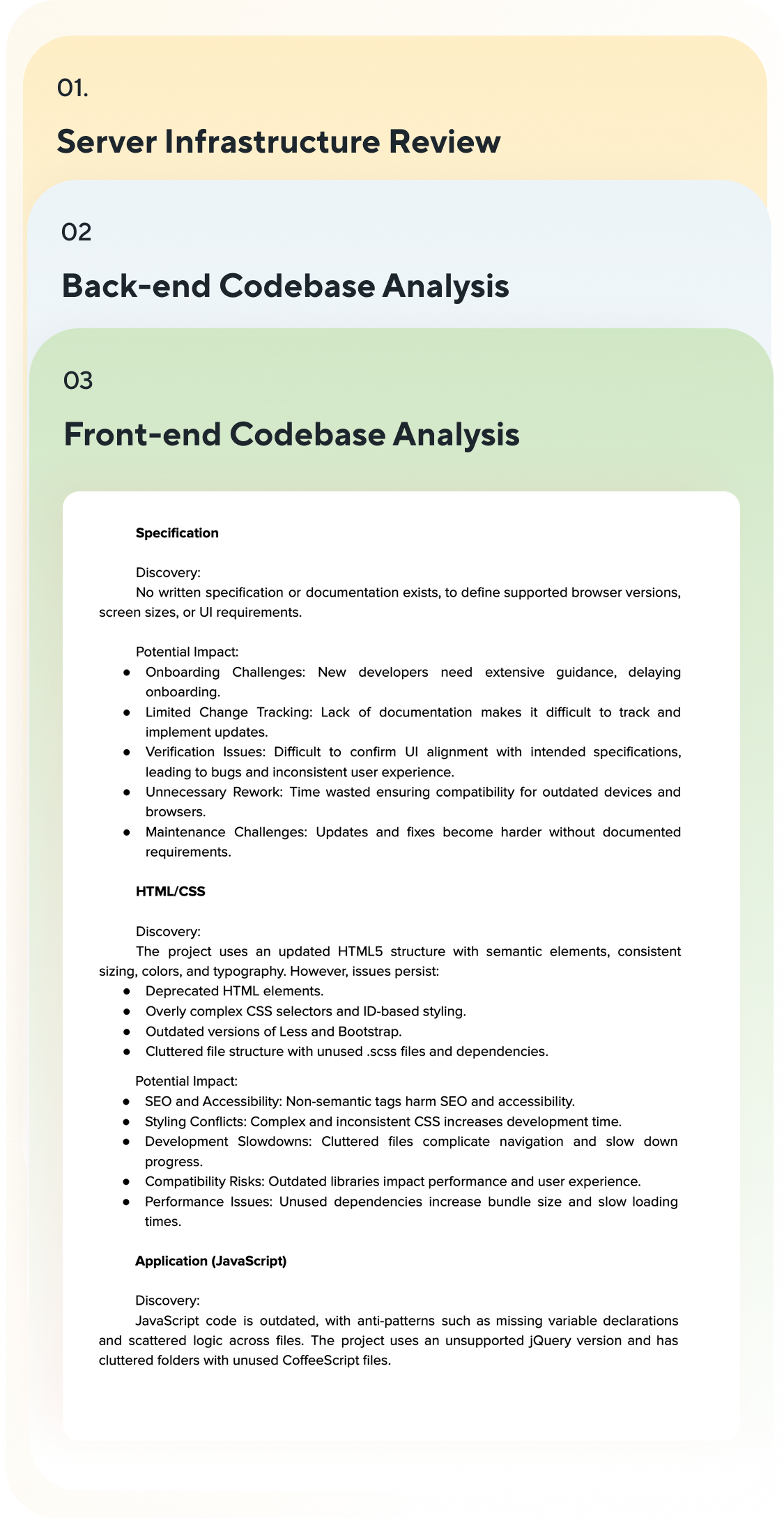 Server Infrastructure Review, Codebase Analysis